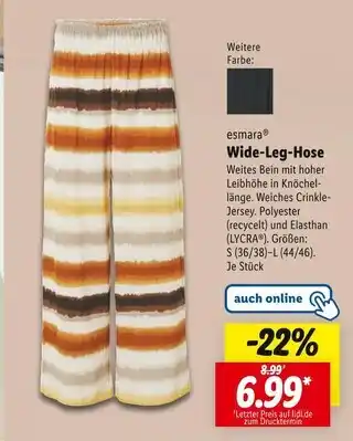 Lidl Esmara wide-leg-hose Angebot