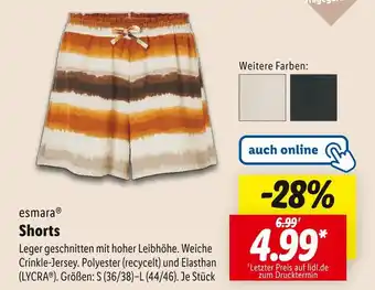 Lidl Esmara shorts Angebot