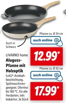 Lidl Livarno home aluguss-pfanne mit holzoptik Angebot