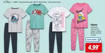 Lidl Peyo pyjama Angebot