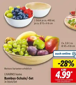 Lidl Livarno home bambus-schale/-set Angebot