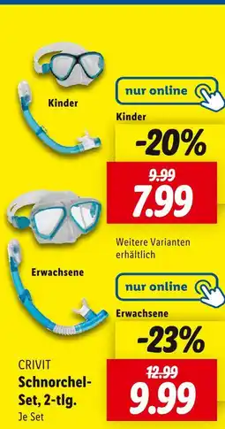 Lidl Crivit schnorchel-set, 2-tlg Angebot