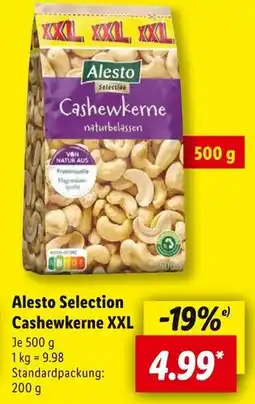 Lidl Alesto cashewkerne xxl Angebot
