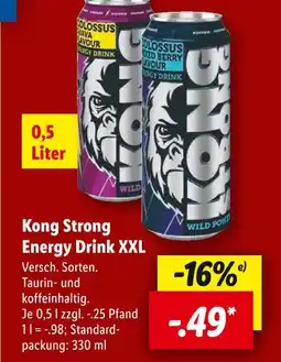 Lidl Kong strong energy drink xxl Angebot