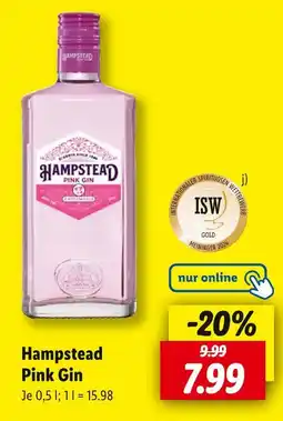 Lidl Hampstead pink gin Angebot