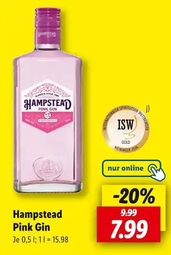 Lidl Hampstead pink gin Angebot