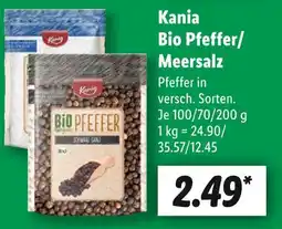 Lidl Kania bio pfeffer/meersalz Angebot