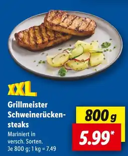 Lidl Xxl grillmeister schweinerückensteaks Angebot