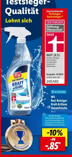 Lidl W5 bad-reiniger kraft & glanz ozeanfrische Angebot