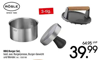 Zurbrüggen Rösle bbq burger set Angebot