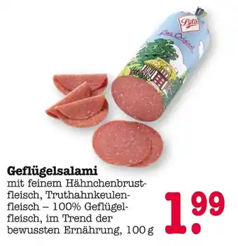 E-Center Geflügelsalami Angebot