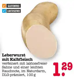 E-Center Leberwurst mit kalbfleisch Angebot