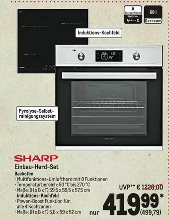 METRO Sharp Einbau-Herd-Set Backofen Angebot