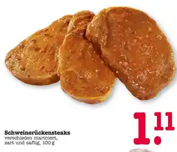 E-Center Schweinerückensteaks Angebot
