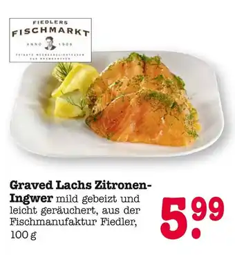 E-Center Fiedlers fischmarkt graved lachs zitronen-ingwer Angebot