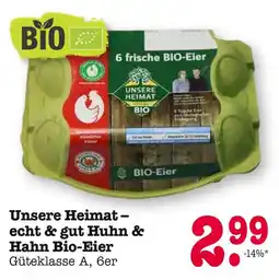 E-Center Unsere heimat echt & gut huhn & hahn bio-eier Angebot