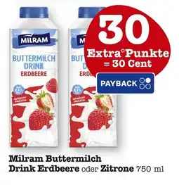 E-Center Milram buttermilch drink erdbeere oder zitrone Angebot