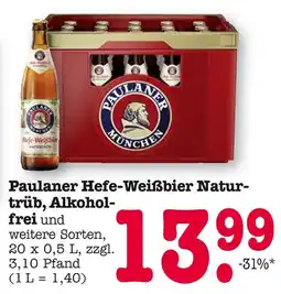 E-Center Paulaner paulaner hefe-weißbier naturtrüb, alkoholfrei und weitere sorten Angebot