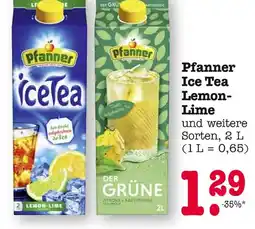 E-Center Pfanner ice tea lemon-lime Angebot