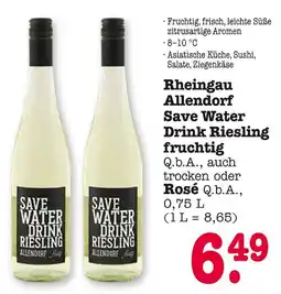E-Center Allendorf save water drink riesling fruchtig Angebot