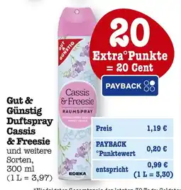 E-Center Gut & günstig duftspray cassis & freesie Angebot