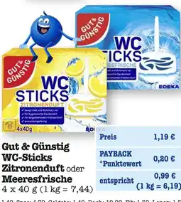 E-Center Gut & günstig wc-sticks zitronenduft Angebot