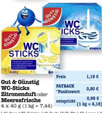 E-Center Gut & günstig wc-sticks zitronenduft Angebot