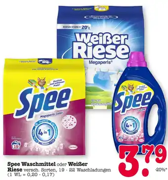E-Center Spee spee waschmittel oder weißer riese Angebot