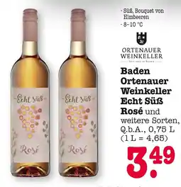 E-Center Ortenauer weinkeller baden ortenauer weinkeller echt süß rosé und weitere sorten Angebot