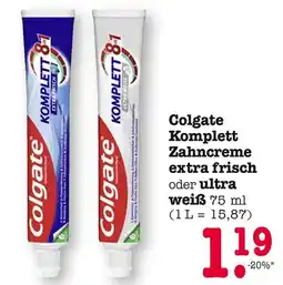 E-Center Colgate komplett zahncreme extra frisch Angebot
