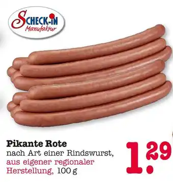 E-Center Scheck-in manufaktur pikante rote Angebot