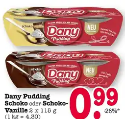 E-Center Dany pudding schoko oder schoko-vanille Angebot