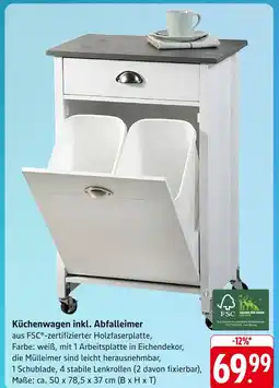 E-Center Fsc küchenwagen inkl. abfalleimer Angebot