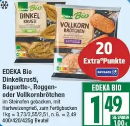 Edeka EDEKA Bio Dinkelkrusti, Baguette-, Roggen- oder Vollkornbrötchen Angebot