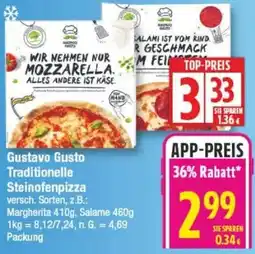 Edeka Gustavo Gusto Traditionelle Steinofenpizza Angebot