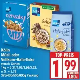 Edeka Kölln Müsli oder Vollkorn-Haferfleks Angebot