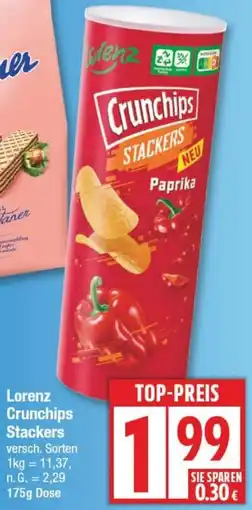 Edeka Lorenz Crunchips Stackers Angebot