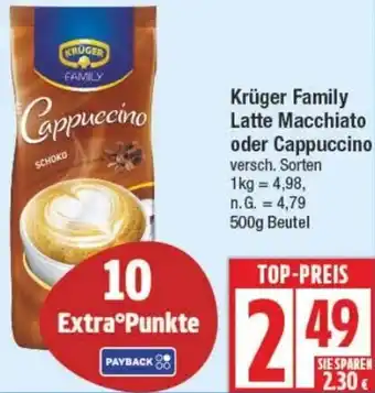 Edeka Krüger Family Latte Macchiato oder Cappuccino Angebot