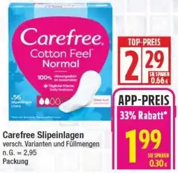 Edeka Carefree Slipeinlagen Angebot