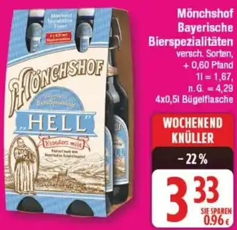 Edeka Mönchshof Bayerische Bierspezialitäten Angebot
