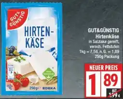 Edeka GUT&GÜNSTIG Hirtenkäse Angebot