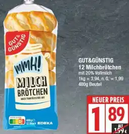 Edeka GUT&GÜNSTIG 12 Milchbrötchen Angebot