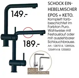 Zurbrüggen Schock einhebelmischer epos + keto Angebot