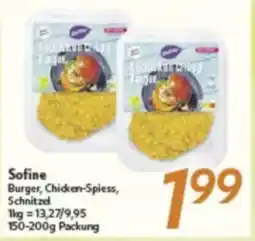 inkoop Sofine Burger, Chicken-Spiess, Schnitzel Angebot