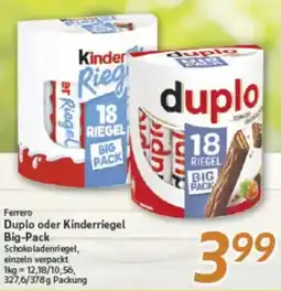 inkoop Ferrero Duplo oder Kinderriegel Big-Pack Angebot