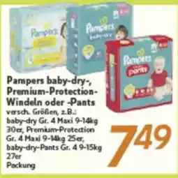 inkoop Pampers baby-dry-, Premium-Protection- Windeln oder -Pants Angebot