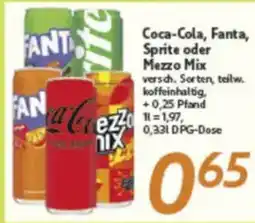 inkoop Coca-Cola, Fanta, Sprite oder Mezzo Mix Angebot