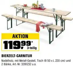 OBI BIERZELT-GARNITUR 3-teilig Angebot