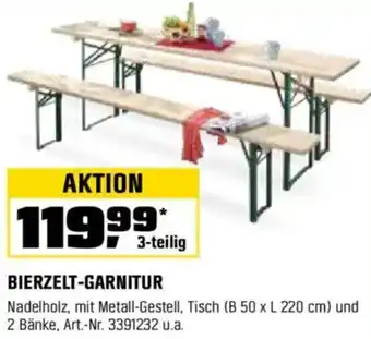 OBI BIERZELT-GARNITUR 3-teilig Angebot