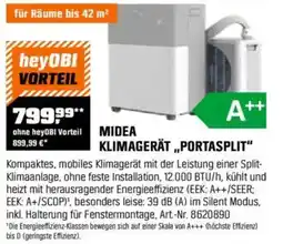 OBI MIDEA KLIMAGERÄT „PORTASPLIT" Angebot